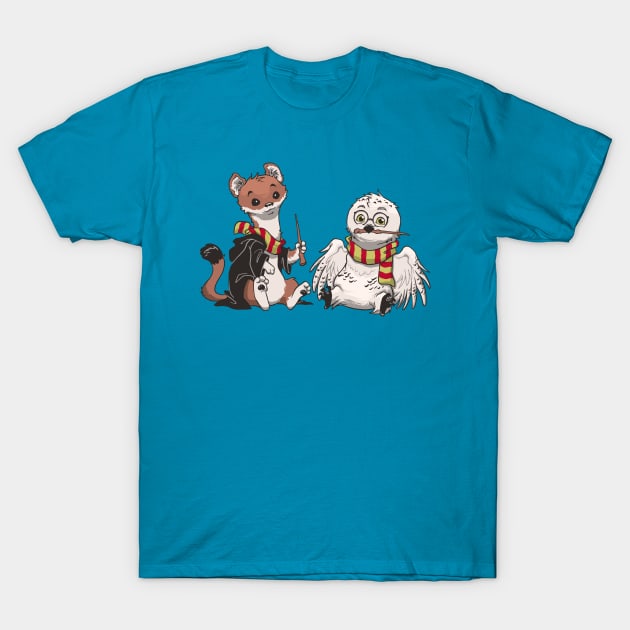 The Owl and the Weasel T-Shirt by Dooomcat